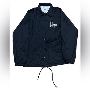 Dope Couture Windbreaker Men’s Small Black White Bougie Crew World Tour Jacket